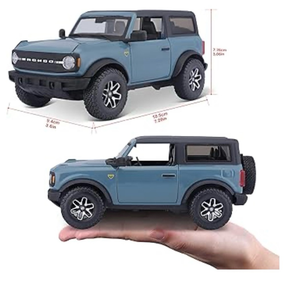 Maisto 1:24 Special Edition 2021 Ford Bronco Badlands 2 dr. Blue - Picture 7 of 7